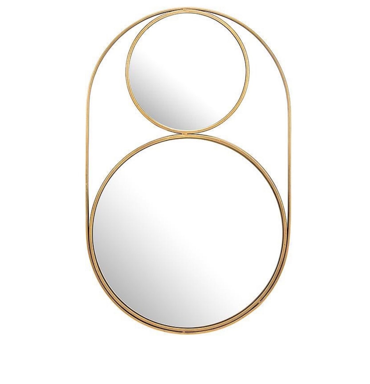 Miroir double rond or